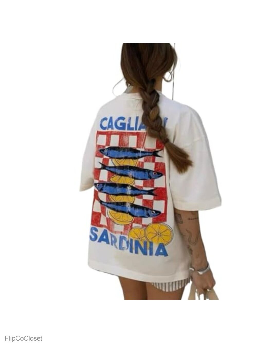 Oversized Strawberry Graphic Tee Short Sleeve Y2K Summer Top